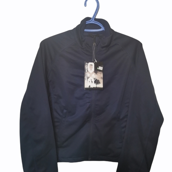 𝅺cx2 Jacket Womens Medium Navy Blue Full Zip - Picture 2 of 4